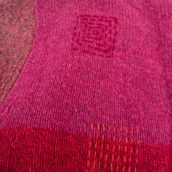 Sigrid Olsen Sport Women's Knitted Cardigan Sweater Multi Patchwork-large - Picture 4 of 5